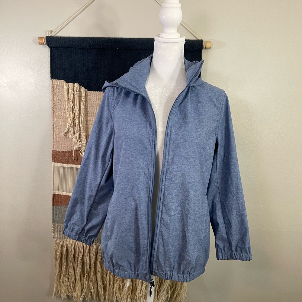 The North Face Blue Convertible Hood Lightweight Windbreaker Jacket Women's M